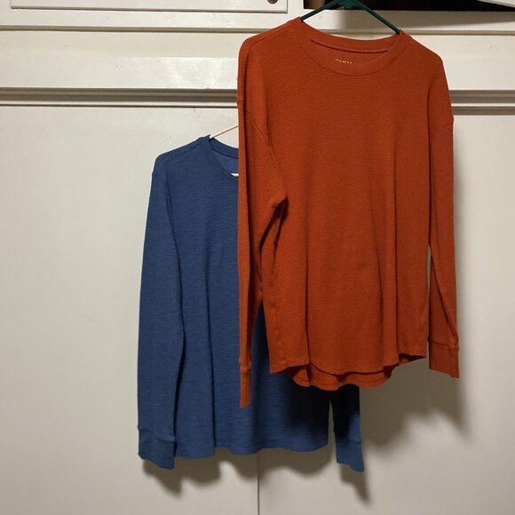 Bundle of 2 size XL, long sleeve, waffle knit shirts. - Picture 1 of 15